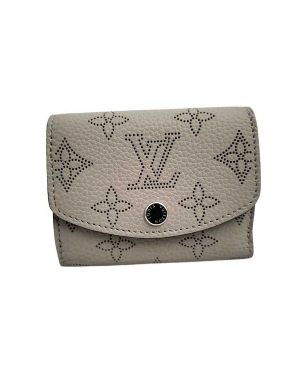 Louis Vuitton Trifold Wallet Portefeuille Iris XS Gale Mahina Silver
